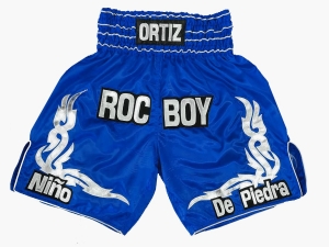 Personalized Boxing Shorts : KNBXCUST-2041-Blue